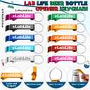 Roshtia 20 Set Lab Week Gift Lablife 2.5 oz Stainless Steel Shot Glasses Keychain Bottle Openers Happy Lab Week Cards Appreciation Gift for Laboratory Workers Office Supplies for Technician
