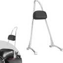 Wsays Detachable Sissy Bar Rear Passenger Backrest Chrome Quick Release Compatible with Harley Softail Deluxe FLSTN/SE Fat Boy FLSTF Springer Classic FLSTSC FXSTS/I 2005-2017