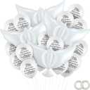 Skylety 36 Pieces Memorial Balloons to Release in Sky Memory Peace Dove Balloons Helium for Funeral, Condolence, Funeral, Anniversary, Memorial Services(White)