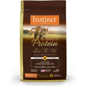 Instinct Ultimate Protein Grain Free Cage Free Chicken Recipe Natural Dry Cat Food, 10 lb. Bag, BBD 02/06/27