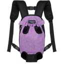 PetAmi Dog Carrier Backpack, Adjustable Pet Cat Front Carrier Backpack, Ventilated Dog Chest Carrier for Hiking Camping Travel, Sling Bag for Small Medium Dog Cat Puppies, Large, 12-16 lbs, Purple