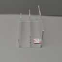 2 Compartments Clear Acrylic Mail Holder – Vertical Letter Sorter & Multifunction Desk Organizer for Bills, Documents, Notebooks – Modern Office/Home Envelope File Rack