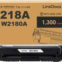 218A Black Toner Cartridge Compatible for HP 218A W2180A 218X W2180X for use in HP Color Laserjet Pro MFP 3301FDW 3301SDW 3301CDW 3201DW Printer, no Chip