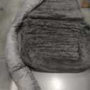 Bedsure Foldable Human Dog Bed - 2 in 1 Flexible Giant Human Dog Bed for Adult People with Supportive Bolster Egg Foam, Waterproof Liner, Calming Fluffy Faux Fur Orthopedic Big Bean Bed, Dark Grey