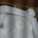 23.4" Tulip Dining Table, White, Perfect for 2-4 People, Mid-Century Modern Style, Round MDF Top with Sturdy Base for Dining Room, Living Room, Cafe (60cm)