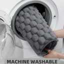 YIHOUSE Bathroom Rugs 20"x32", 1 inch Thick Extra Soft Absorbent Bath Mat for Bathroom, Non-Slip, Dry Quickly, Machine Washable Bath Rug for Sink, Shower, Toilet, Grey