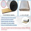 Heat Sound Deadening Insulation Mat - 394mil 16.36sqft Car Sound Deadening Material Mat,Auto Audio Deadener Foam for Hood Engine Roof Trunk (40x60inch-16.36sqft, 394mil)