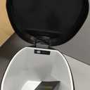 simplehuman 6 Liter / 1.6 Gallon Compact Plastic Round Bathroom Step Trash Can, Black