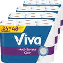 Viva Multi-Surface Cloth Paper Towels, 24 Double Rolls, 110 Sheets Per Roll (4 Packs of 6)