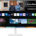 SAMSUNG 32" M50B Series FHD Smart Monitor w/Streaming TV, 4ms, 60Hz, HDMI, HDR10, Watch Netflix, YouTube and More, Slimfit Camera, IoT Hub, Mobile Connectivity, 2022, LS32BM501ENXZA, White