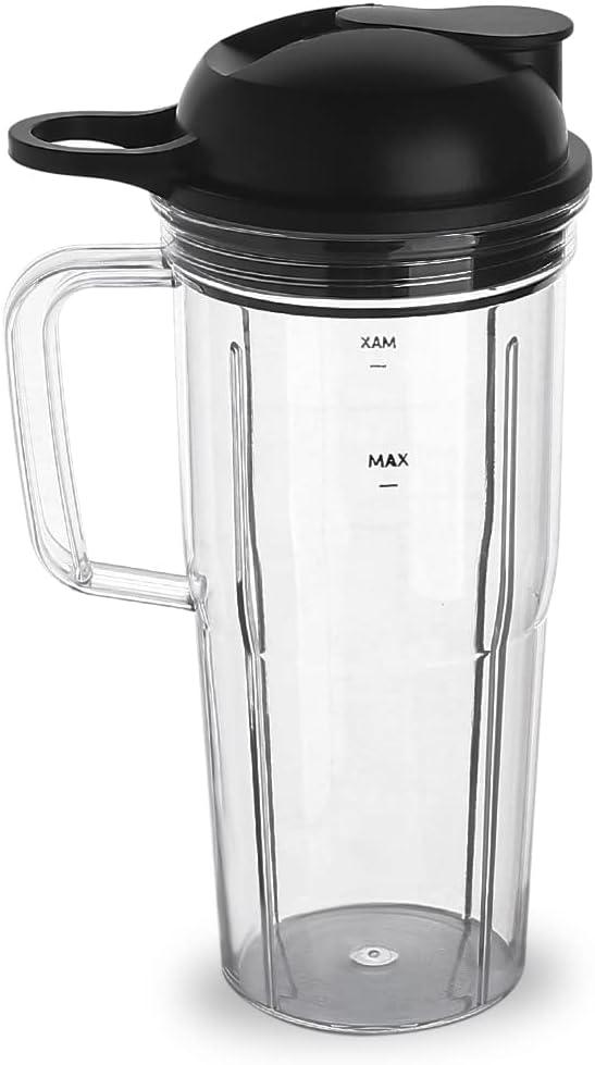 Replacement Parts cup with To-Go Lid Compatible with NutriBullet Blender Combo NutriBullet Pro 1000 and NutriBullet Select 2.0 (24oz travel cup)