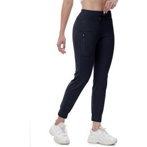 TBMPOY Women's Fleece Lined Jogger Pants Water Resistant Cargo Winter Hiking Sweatpants High Waisted Pockets Thermal Warm (XL)