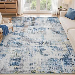 9x12 Large Area Rugs for Living Room Rugs Bedroom Rug Dining Room Office Rug Washable Carpet Modern Abstract Soft Water Repellent Easy Care Low Pile Non Slip Comfortable