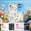 MILPROX Compatible with iPhone Air Case Floral - Flowers Girly Design for Women Girls - Clear Elegant Pretty Aesthetic Classy Retro Phone Cover for iPhone 17 Air 6.5'' - Garden