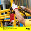 BearTOOLS Scaffold Tags - Safety Inspection Kit with Cable Ties - Danger Scaffold Status Warning Sign - Laminated 3 x 6 in, Pack of 25 - Weatherproof, Tear-Resistant - Red Tags