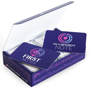 Briston Music Theory Flash Cards Set  140 Music Note & Symbol Learning Cards for Teen & Adult Students, Treble Bass Alto Tenor Clef, Time & Key Signature Study Aid