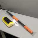 LAANPOLE 12FT Car Wash Brush with Long Handle, Car Cleaning Brush with 12 Inch Soft Bristle, Solar Panels Cleaner with Telescoping Pole for RV, Truck, Boat, House Siding