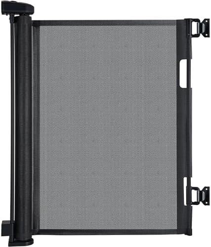 Colbabe 150" Retractable Baby Gates for Large Openings, Stairs, Hallways and Doorways, 34" Tall Extra Wide Dog Gates, Pet Gates, Indoor/Outdoor Use, Black
