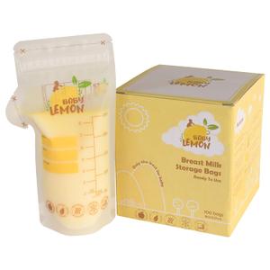 Baby Lemon Breast Milk Storage Bags with Spout - 8 oz, 100 Bags, Extra Thick, Leak Proof, Pre-sterilized, Ready to Use, BPA Free, Easy Write Material Baby Lemon Breast Milk Storage Bags with Spout - 8 oz, 100 Bags, Extra Thick, Leak Proof, Pre-sterilized, Ready to Use, BPA Free, Easy Write Material