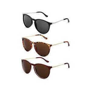 3 Pairs Cat Eye Sunglasses for Women, Ladies Polarized UV400 Protection Sunglasses Eyewear