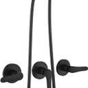 3 Handle Tub Shower Faucet Set Shower System with Tub Spout Bathtub Faucet Set Shower Tub Combo Set Complete Tub and Shower Trim Kit Matte Black