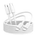 USB C to USB C Charging Cable for Apple iPhone 16 Charger Fast 6ft Long USBC to USB-C Power Cord for iPhone 16/15 Pro Max/MacBook Air 13 inch/IPad Pro/Air/10th/4/5 Type C 2Pack 6 ft 60W (White)