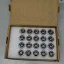 Set of 20 Veritek 14x1.5mm Chrome 7/8 22mm Hex Duplex Large Wide Acorn Seat OEM Style 1.5 Inch 38.5mm Lug Nuts for Buick Cadillac Chevy Chevrolet Chrysler Dodge Jeep RAM Factory Wheels VPE-14155330CH