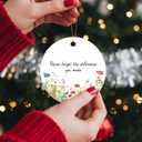 2 x Thank You Ornaments for Women Men, Retirement Going Away Appreciation Gifts for Friend Coworker Boss Manager, Never Forget The Difference You Make Ceramic Ornaments