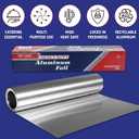18" x 500' Heavy Duty Commercial Grade Food Safe Aluminum Foil Roll - Durable and Tear Resistant for Cooking, Grilling, and Roasting - Ideal for Restaurants, Catering, and Professional Kitchens
