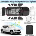 10PCS Windshield Sun Shade Custom Fit for 2011-2015 BMW X1 E84 Accessories Foldable Sunshade Side Rear Window Shade Cover Full Set Privacy Protection Keeps Car Cool