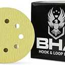 BHA 5" Inch 8 Hole Hook and Loop Sanding Discs for Orbital DA Sanders - 100 Pack (320 Grit)