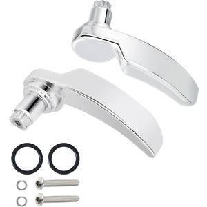 PBYMT Saddle Bag Latches Kit Saddlebag Lid Lifters Handle Lever Fit for Harley Touring Road King Street Glide Electra Glide Ultra Limited 2014-2024（Chrome）