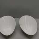 Yesland 2 Pack Porcelain Angled Serving Bowls - 26 oz White Salad Bowls - Ceramic Pasta Bowls for Cereal, Soup, Salad, Rice, Prep