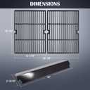 Hiorucet Grill Grates & Heat Plates for Charbroil Commercial Series 4-Burner Gas Grill Replacement Parts, Char Broil 463244011, 463247009, 463268007, 463247412, 463268008, 463268606, 463268706.