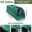 2PCS Leaf Collector, 53 Gallon Yard Waste Bags, Heavy Duty Foldable Lawn & Leaf Bags with 1 Pair Gloves, Reusable PP Large Yard Dustpan Garden Bag for Leaves Lawn Debris Trash