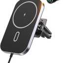 for for MagSafe Car Mount Charger with Adapter, 360 Rotation Magnetic Wireless iPhone Car Charger for Air Vent, Compatible with iPhone 16/15/14/13/12 Series (Black)