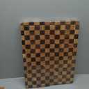 Acacia Wood Cutting Boards for Kitchen, Checkered Chopping Board with Juice Grooves & Handles, Large Butcher Block Serving Tray with NonSlip Feet, 20" x 15" x 1.5"