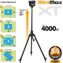 Melnor 65178AMZ MiniMax Turbo Oscillating Sprinkler on Tripod, 4000 sq. ft., 4-Way Adjustable, Quick Connect Bundle, Black, Yellow