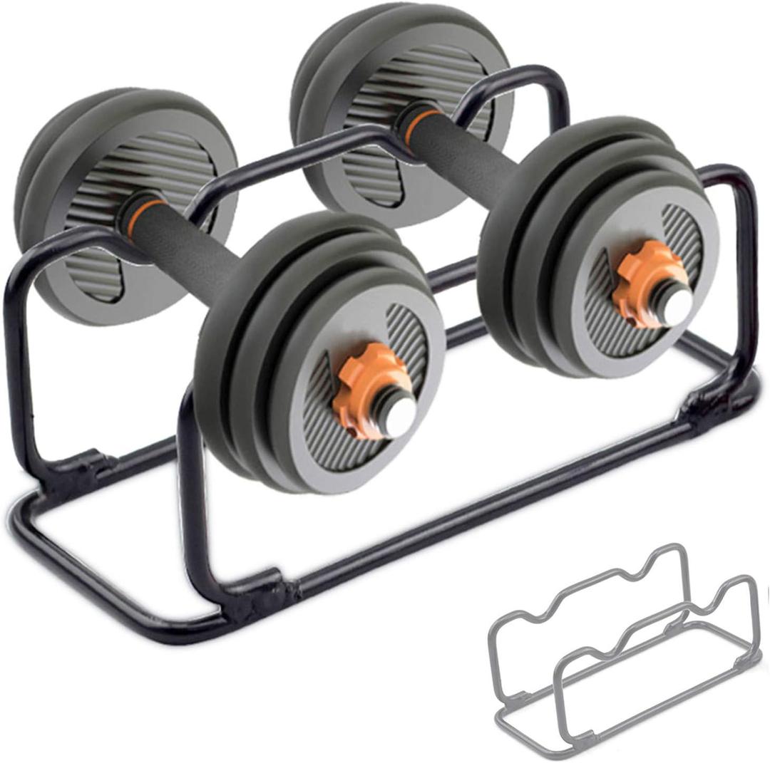 2 IN 1 Dumbbell Rack/Barbell Rack Holder, Solid Steel Make Strength training Dumbbell Rack,660LB Capacity, Universal Dumbbell Storage Stand/Storage Racks,Stand Weight Lifting Dumbbell