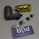 PUR Plus Vertical Faucet-Mount Water Filtration System, Lead-Reducing Filter, Easy Installation, 100-Gallon Capacity, Compatible with External Aerators, Grey