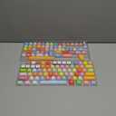 Compatible for KBDiy GMK Red Samurai PBT Keycaps KOA Profile 130 Keys Five-Sided Sublimation Similar MOA for Mechanical Keyboard(Gummy Bears-KR)