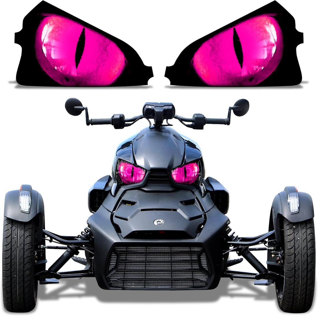 AMR Racing Roadster Headlight Eye Graphics Decal Cover Compatible with Can-Am Ryker 2019-2022 - Eclipse Pink