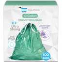 10 Gallon Trash Bag Lavender Scent Ultra Strong 100 Count With Drawstring