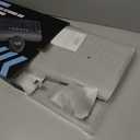 Wireless Keyboard and Mouse Combo, Wave Keys Full-Sized Ergonomic Keyboard with Cushioned Plam Rest, Phone Holder, Comfortable Natural Typing, 2.4G Cordless Set for Computer, Laptop, PC, Mac, Windows (Black)