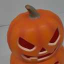 Rocinha Plastic Jack O Lantern Pumpkins with Spooky Lights - Battery Operated Lighted Pumpkins for Outdoor, Indoor, Haunted House, Porch Decoration