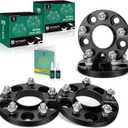 YHTAUTO 5x4.5 inch Hub Centric Wheel Spacers 15mm Fits Explorer 2020-2023, Mustang 2015-2023, Aviator 2020-2023, GT 2017-2020 5x114.3mm 5 Lug Tire Spacers w/ M14x1.5 Studs, 70.5mm Hub Bore 4PCS Black