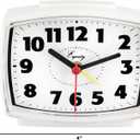 Equity 33100 Electric Silent Analog Alarm Clock with Lighted Dial