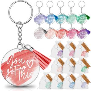 Chunful Inspirational Keychains Bulk Employee Appreciation Gifts Motivational Thank You Gifts for Teacher Staff Nurse