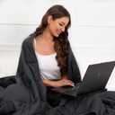 Weighted Blanket 12lbs Queen Size Dark Grey 60"x80" Weighted Blankets for Adults Heavy Blanket are Comfortable and Cozy