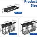 Laundry Room Organization and Storage Magnetic Dryer Ball Holder with Magnetic Hanger Holder, Magnetic Lint Bin for Washer Dryer, Iron Basket Dryer Ball Container, Magnetic Laundry Organizer (Black)